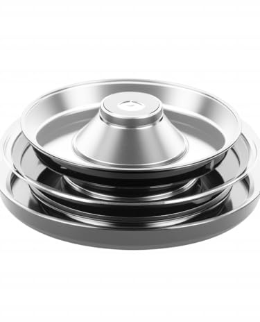 DERDOUT Stainless Steel Puppy Bowl - Metal Dog Dish for Multiple Puppies - Water and Food Bowl for Cats and Dogs (26cm/10.2in)