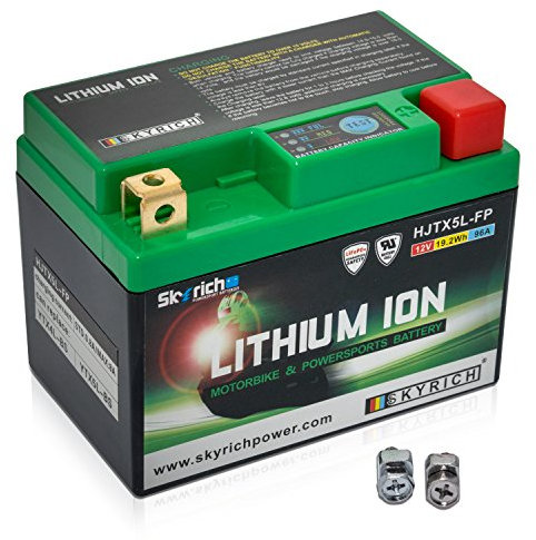 Batterie moto Skyrich au lithium HJTX5L-FP - Dimensions : 11,4 x 7,1 x 10,6 cm pour YAMAHA YFM25R Raptor, R 250-2013