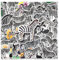 50Pcs Zebra Stickers Laptop Car Scrapbook Phone Skateboard Suitcase Luggage Bike Zebra Animal Stickers Vinyl Waterproof Aesthetic Personalised Stickers for Teens Boys Girls Adults Children