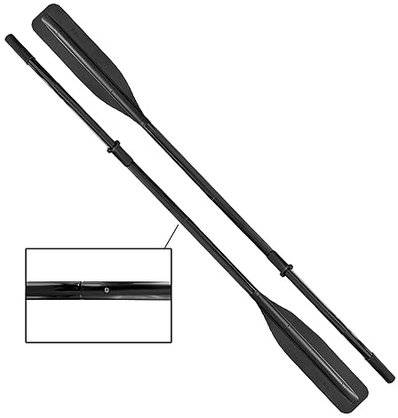 Flachblatt Ruder Teilbares Schaftsystem mitt Ruderhülsen (Größe wählen 2.00m) doppelpaddel paddel kajak stand up paddle sup leash zubehör pole grip aufblasbar personen paddles schwimmen schlauchboot