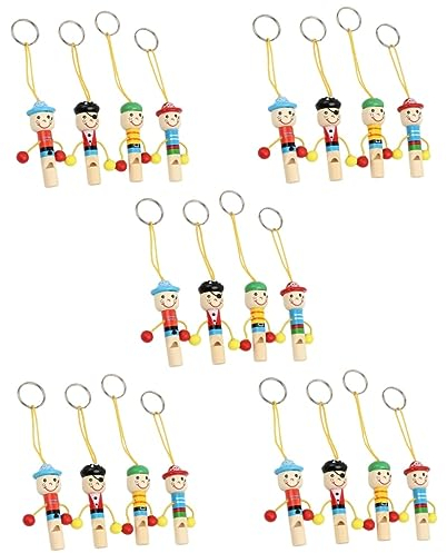 Toyvian 20 Stück Pfeife Kinderspielzeug Werkzeug Spielzeug Kinderspielzeug Babyspielzeug Kinderkrachmacher Mini-Vogelfigur Holz Kinderinstrument Spielzeug Kinderinstrument