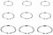Ryaupy Ensemble de 9 Bijoux Piercing en Acier Inoxydable pour Nez, Cartilage et Lèvres - Boucles d'Oreilles et Anneaux de Nez, Tailles 6mm, 8mm, 10mm (Argent)
