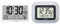 Technoline WS 8016 Moderne, Digitale Funk-Wand-Uhr mit Temperaturanzeige, Kuststoff, weiß, 225 x 143 x 24 mm WS8016WEISS &, WS 8005 Funkwanduhr, silberschwarz, 22,6 x 3 x 18 cm