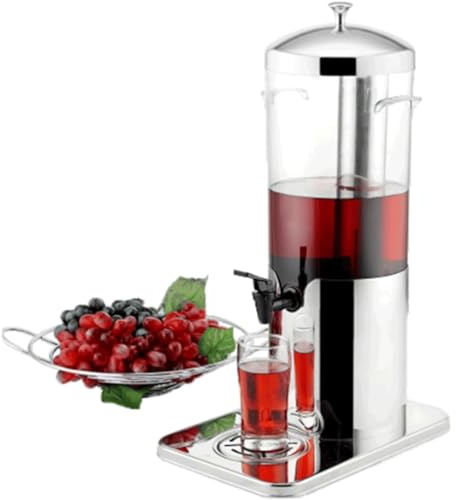 HSHTTKL Distributeur de Tour de bière de Grande capacité 5L/169OZ, Machine à Boissons en Libre-Service avec Robinet, Distributeur de jus de Fruits Transparent
