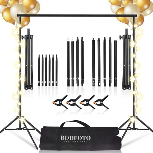 BDDFOTO 6.5 x 6.5 ft Backdrop Stand for Photo Studio