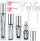 Yikimyfo 4 Pcs Mini Glass Perfume Atomizer Spray Bottles, 3ml/5ml/9ml/10ml Leakproof Small Travel Perfume Bottle Refillable Fine Mist Cologne Travel Bottle with Tool