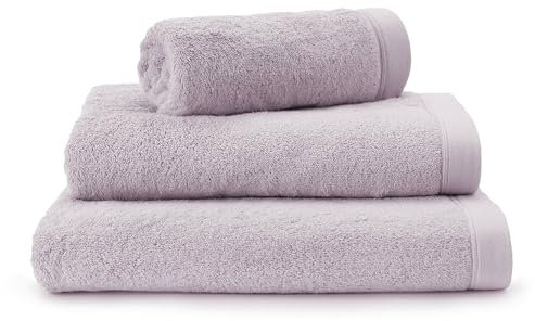 URBANARA Essential Frottee-Handtuch Faia 50x100 cm I 100% Bio-Baumwolle Made in Portugal Oeko Tex Standard 100 Duschtuch Handtuch Badehandtuch, Mauve