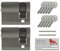 2x Halbzylinder 40 mm 30/10 gleichschließend inkl. 10 Schlüssel mit Schlüsselkarte