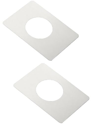 Placa de reparación de cerradura de puerta, placas de fijación de pomos de puerta de acero inoxidable, placa de refuerzo de bloqueo adhesivo para reemplazo de cerradura de puerta (agujero redondo de