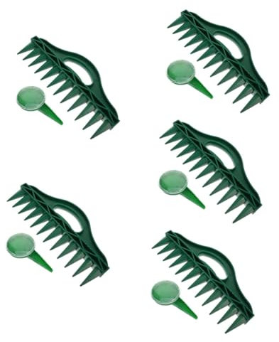 Sosoport 5juegos Herramienta De Jardín Perforadora De Suelo Manual Dibber Ajustable para Plantar y Bulbos Huertos y Macetas