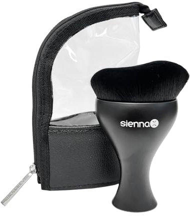 Sienna X Body Buffing Self Tan Brush | Angled Palm Brush | 100% Vegan Synthetic Hair | Black | For Tanning