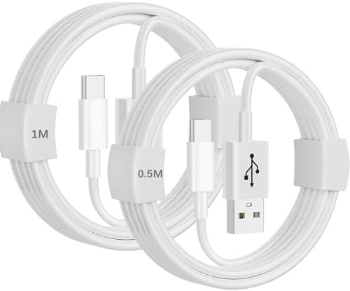 USB C Kabel iPhone 17 16 15 Car Carplay Ladekabel, USB A auf USB C Kabel für iPhone 17/16/15 Pro Max,Plus,17Air, Type C Kabel für AirPods pro (2nd/3rd Gen), AirPods 4 Ladegerät Kabel [0.5M+1M 2Stück]