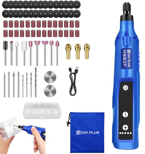 Cordless Rotary Tool, Rechargeable Rotary Multi Tool Kit, 5 Variable Speed 3000-18000RPM, Handheld Electric Rotary Drill Pen with 80pcs Accessories for Grinding, Sanding, Polishing and DIY Crafts