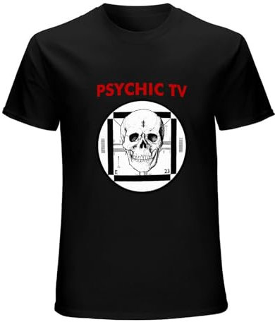 Psychic Tv Force The Hand of Chance Post Punk Retro Vintage Men T-Shirt 1738 Biały T-Shirt Black XXL