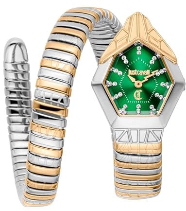 Just Cavalli Damen Analog Quarz Uhr mit Edelstahl Armband JC1L358M0075