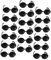 VICASKY Puppe Stilvolle Sonnenbrille 20 Schwarz Gläser Set 100 Stücke Kunststoff Puppe Brillen Requisiten