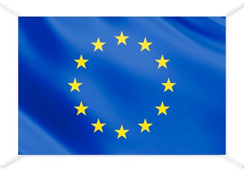 Flagge UE offiziell - Weltflaggen für Innen- und Außenbereich, dekorative flaggen und Sammlerstücke, deutschland flagge inklusive - Größe 144x93 cm