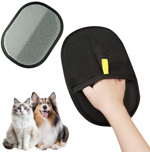 AMFUN Fell Magnet Handschuh, Antistatischer Handschuh zur Entfernung von Tierhaaren, Doppelseitige Handschuhe zur Tierpflege für Kleidung, Sofas, Teppiche, Autoinnenräume