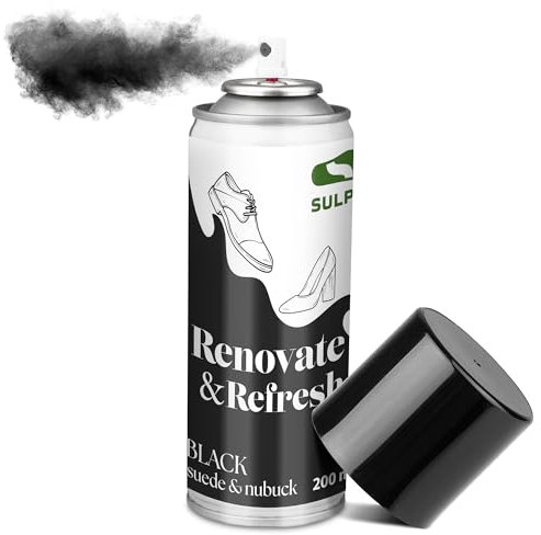 Sulpo Spray impregnante scarpe 200 ml - nero - camoscio detergente e cura per le scarpe - Protezione efficace e pulizia per pelle scamosciata