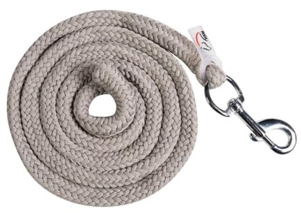 HKM Stars Strick mit Karabinerhaken, Beige, 180 cm