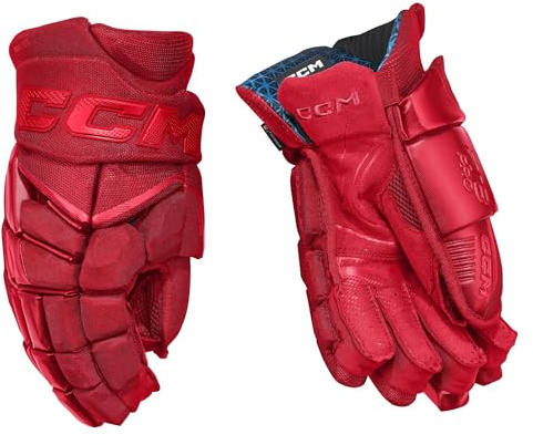 CCM JetSpeed FT8 Pro Senior Ice Hockey Gloves (Red/Red, 13 / 33 cm)