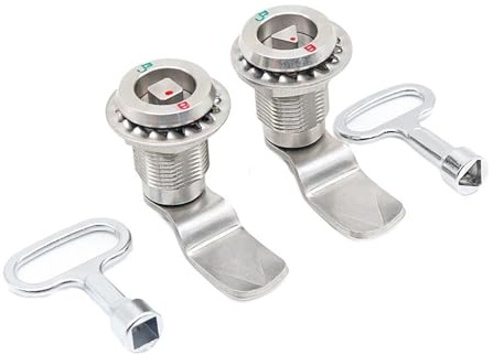 MS816 Pull Lock 304 Stainless Steel Interior Door Telescopic Turnbuckle Cabinet Cam 1Pcsw(4-Angle Lock)