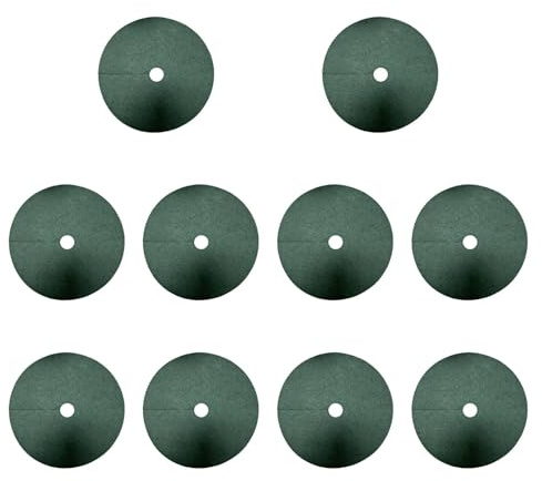 Fxzqgnh 10x Baummulchringe Zur Unkrautbekämpfung, Unkrautvlies mit Lochung, Wiederverwendbare Schutzmatten für Obstbäume, Mehrfarbig, 82 cm 10 cm Loch