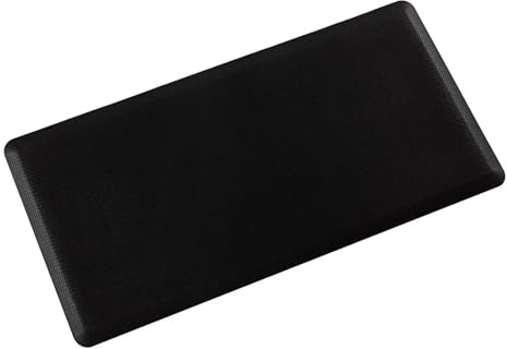 BGHYJKOL Küchenteppich Anti-Ermüdungs-Stehmatte, Küchenmatte mit Imprägnierung, Rutschfester Küchenteppich(Black,44x152cm)