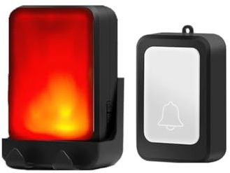 Jnchdghwa Wireless Doorbell with 7 Color Flashing Lights Elderly Service Call Button Motion Sensor Bell Ring for Deaf People