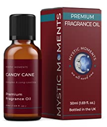 Mystic Moments | Candy Cane Fragrance Oil | 50ml | Candy Cane notes create a sweet peppermint scent for candles, soaps, wax melts and diffusers.