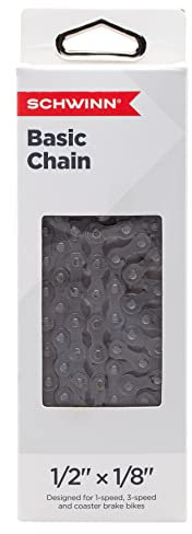 Schwinn Fahrradkette, 1,27 cm x 0,3 cm, 112 Glieder insgesamt, für Fahrräder ohne Umwerfer, BMX, Fixies, Cruiser, Rennräder und Singlespeed-Fahrräder