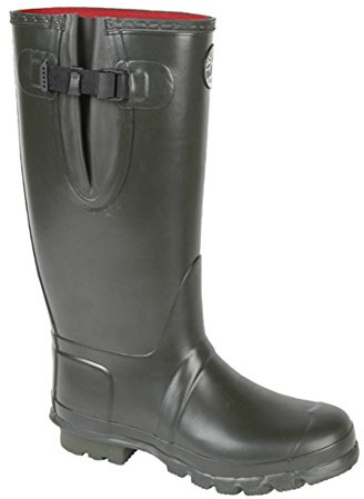 Neoprene Lined Wide Fitting Dark Olive Green Wellies (6)