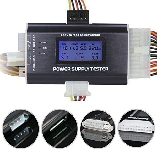 Optimal Shop 20/24 4/6/8 PIN 1.8 LCD Computer PC Power Supply Tester For SATA,IDE,HDD,ATX,ITX,BYI Connectors