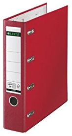 Leitz Double Lever Arch File Plastic Value Twin Pack red