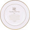 Dicksons Plato de porcelana para mesa y cartel de 50 aniversario de boda, 12,5 x 12,5 cm, tono dorado