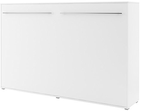 Schrankbett Concept PRO Horizontal, Wandklappbett, Bettschrank, Wandbett, Schrank mit integriertem Klappbett, Funktionsbett (120 x 200 cm, Weiß, Horizontal)