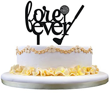 Fore Ever acrylic wedding cake topper,Golf cake topper