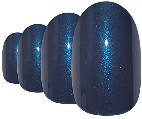 Falsche Nägel Bling Art Grau Perlmuttartig Oval 24 Kunstnägel Mittel Tipps