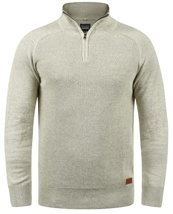 Blend BHGrandolf Herren Strickpullover Troyer Grobstrick Pullover