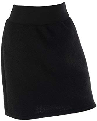 Woll-Rock Damen Kurz Stretsch-Bund Winter Schwarz 40 42