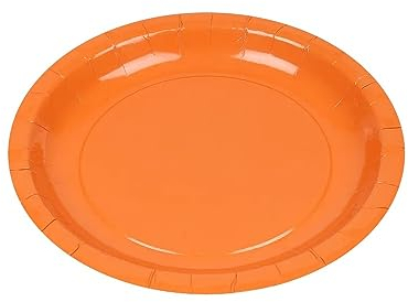 Générique Best Products - 10 Assiettes Carton Bio Rond 20CM Orange