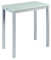 MOMMA HOME Mesa de Cocina Extensible - Modelo Londres Alta - Color Blanco/Plata - Material Cristal Templado/Metal - Medidas 95 x 55/95 x 95 cm