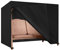 Dokon 3 Seater Garden Swing Covers Waterproof Heavy Duty Oxford Fabric Outdoor Swinging Chair Cover Windproof Anti-UV Patio Garden Hammock Cover with Zips (210x150x150cm) - Black