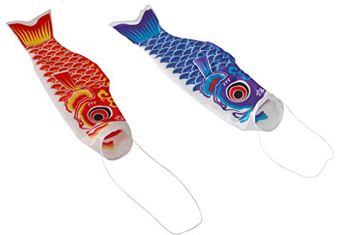 Baoblaze Verschiedene Japanische Windsack Karpfen Flagge Koi Sailfish 150cm Rot Und