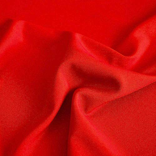 TOLKO 1m Modestoff | Dekostoff universal Stoffe zum Nähen Meterware Dekorieren | Blickdicht, knitterarm | 150cm breit Bekleidungsstoffe Dekostoffe Vorhangstoffe Basteln Patchwork (Rot)