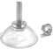 DANXQ Forte trasparente PVC M6 filettatura estesa lunga vite gancio a ventosa con dado, diametro 4,4 cm, lunghezza vite 2,2 cm, 6 pezzi (chiave blocco)