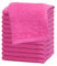 Westlane Linens,Set di asciugamani per il viso, in 100% cotone, 30x30 cm, leggeri, ad asciugatura rapida, morbidi e morbidi, per bagno, hotel, spa, cucina, set da 12 pezzi, colore: Rosa fucsia