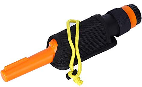 Nimomo Metalldetektor - HS-10 Tragbarer wasserdichter Metall-Pinpointer, tragbarer Schatzsucher mit LCD-Display, Metall-Goldsucher, Metallzeiger, Golddetektor-Erkennungswerkzeug, Schatzsucher (Orange)