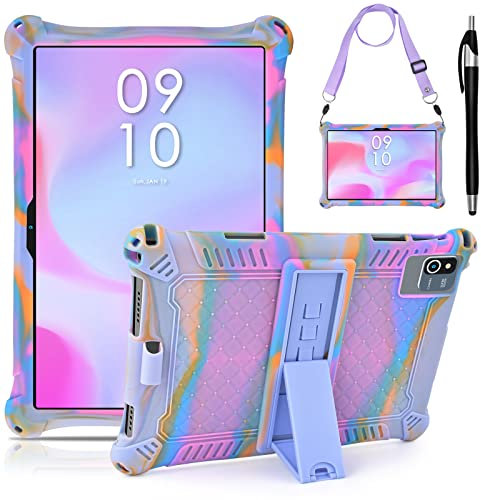 KATUMO Universal Silicone Case for 10.1 inch tablet, Case for HotLight/Ckypad/BYYBUO/Byxsb/TECLAST P30 / DDRTIUEZ/DOOGEE U10 / DOOGEE U9 10 inch tablet, with Pen Shoulder Strap