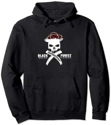 Schwarzwälder Bollenhut Totenkopf statt Kuckucksuhr Pullover Hoodie